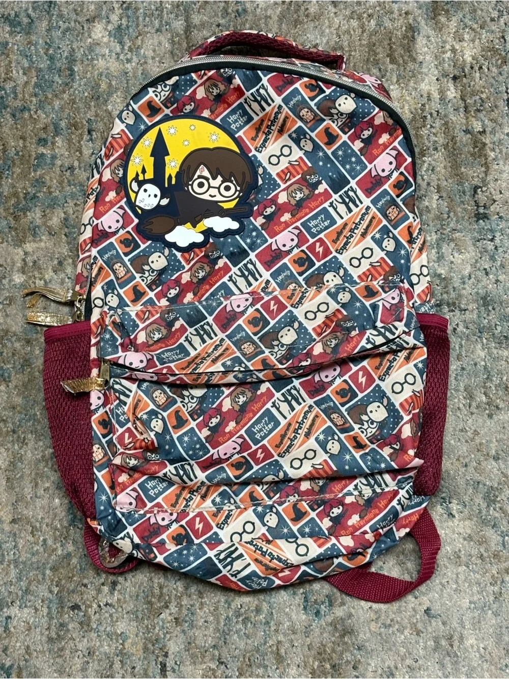 Harry Potter Hogwarts All-Over Print Backpack Chibi Characters